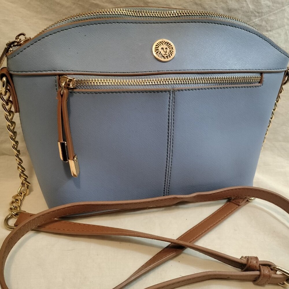 Anne Klein Curved‎ Crossbody (Baby Blue)